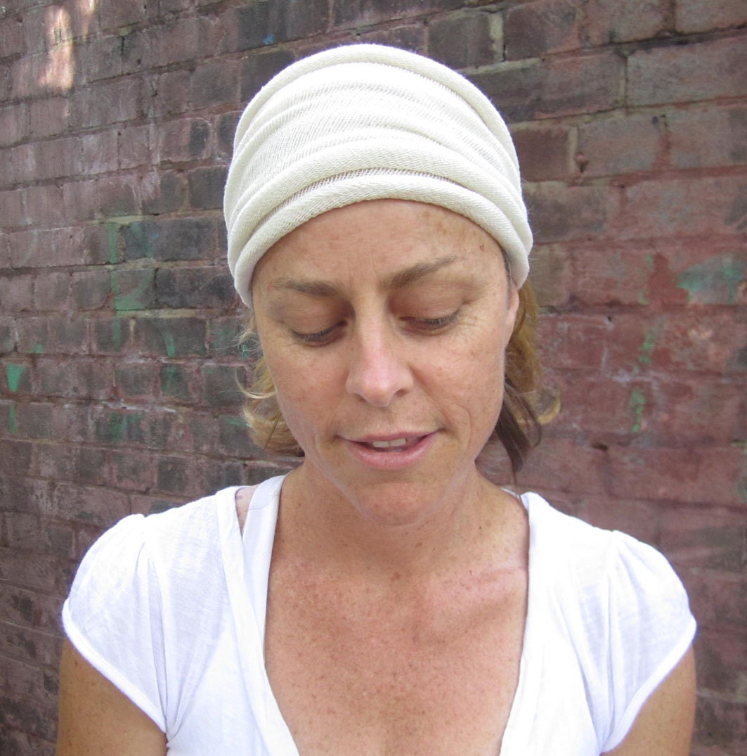 White Kundalini Yoga Head wrap head cover set - yoga and White Tantric wear