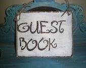 Rustic Guest Book Sign on Wood Board for Your Wedding
