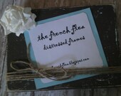 Wood Rustic Board Frame Painted Chocolate Brown With White Paper Flower and Twine Cute for Wedding, Bridesmaids, Baby