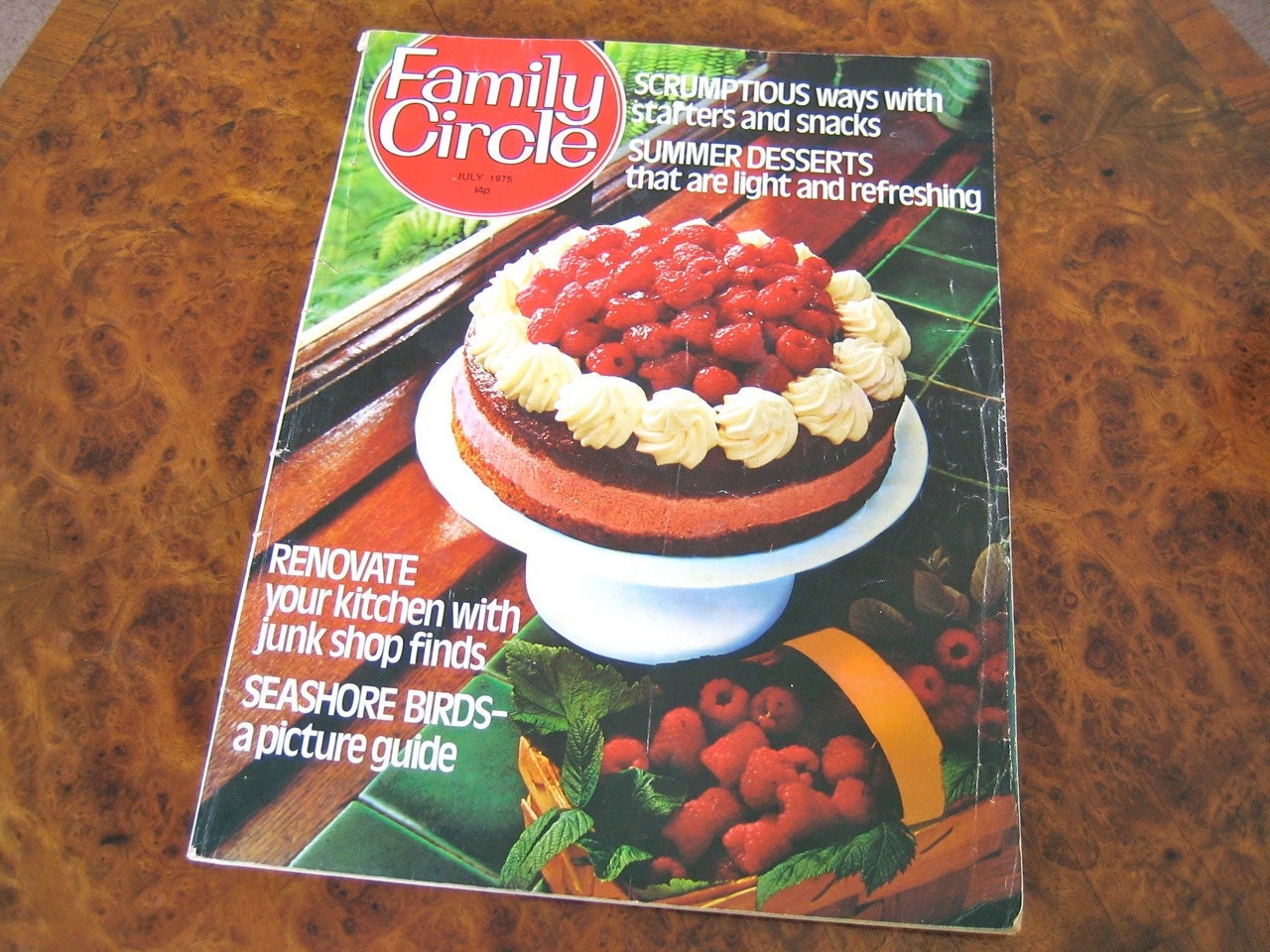 1975 Family Circle UK magazine 70s July 1975 Knitting patterns Recipes Articles