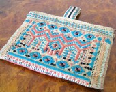 1930s Vintage Clutch bag Stunning Art Deco embroidered design all hand stitched