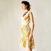 Vintage 1960s Floral Dress Full Skirt Medium