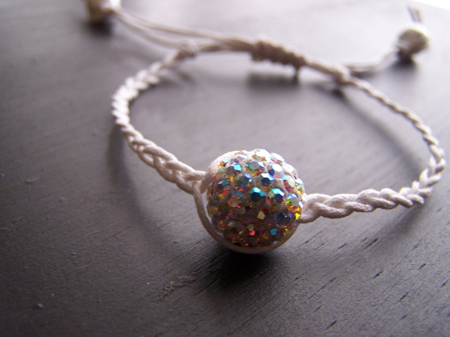 Bling Bling Weaved Swarovski Rainbow Crystal Bracelet