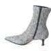size 38, 7 1/2, Sacco, Italy, mod, hip, tweed, Italian, leather, designer, ankle, boots, high fashion, zipper, pixie, rock star
