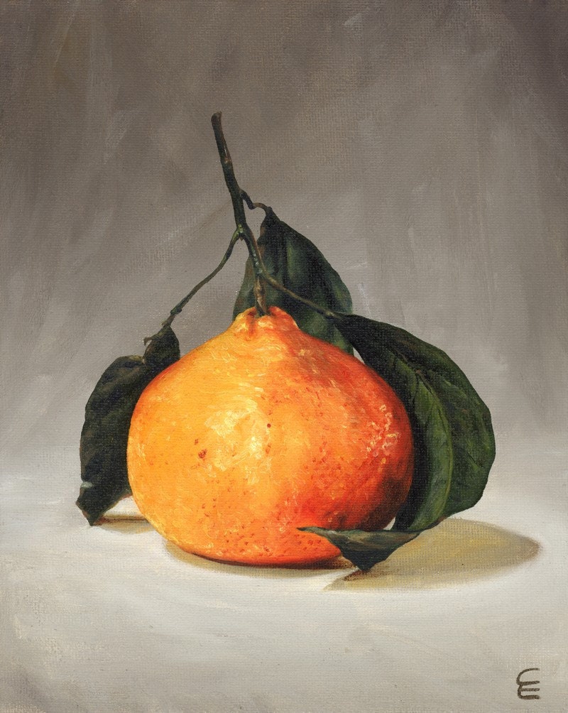Tangerine - Original Oil Painting by Claire Elan 10x8