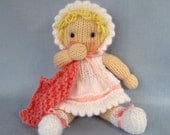 Little Daisy - knitted toy baby doll - INSTANT DOWNLOAD - PDF email knitting pattern - ePattern