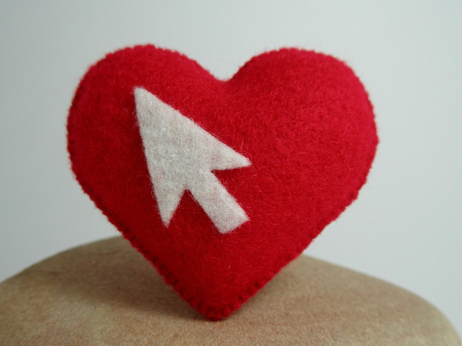 Cursor Heart Brooch Pin