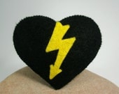Lightning Heart Brooch Pin
