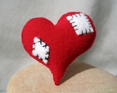 Patched Heart Brooch