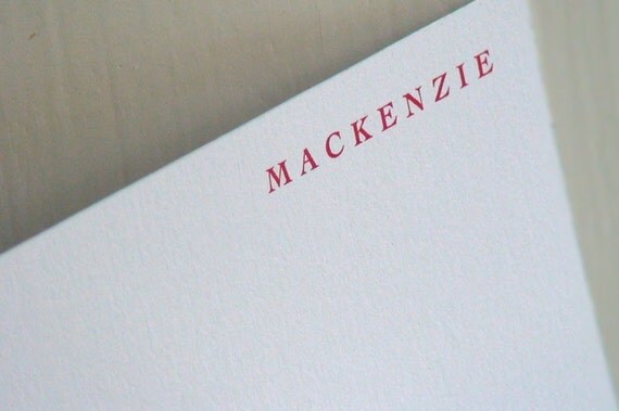 Red Cardinal Personalized Stationery - Thank You Notes - Bird Notecards - Flat Cards - Set of 10