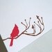Red Cardinal Personalized Stationery - Thank You Notes - Bird Notecards - Flat Cards - Set of 10