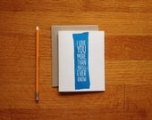 I Love You More Than You'll Ever Know letterpress card - single