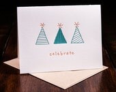 Celebrate letterpress card - single