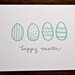 Easter Eggs letterpress card - set of six