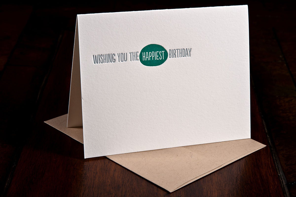 Happiest Birthday letterpress card