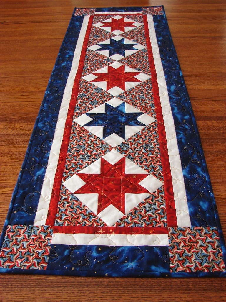 Patriotic Quilted Table Runner