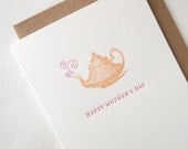 Letterpress Mother's Day Card - Tea Time
