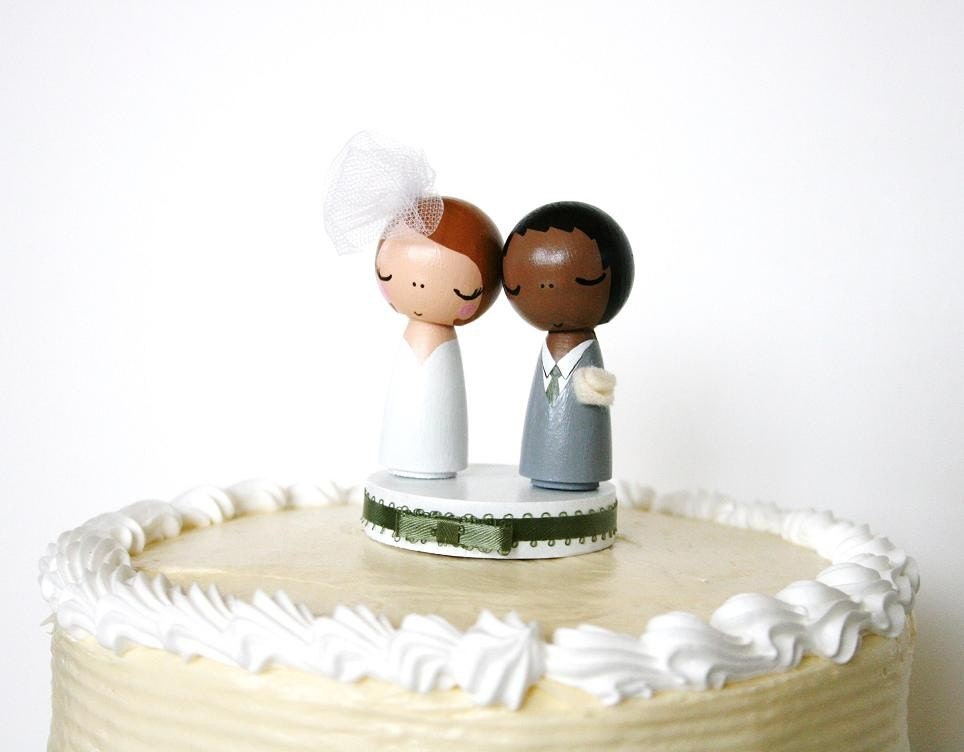 Custom Simple is Sweeter Mini Wedding Cake Topper