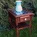RESERVED for Sheridan /// Custom End Table / Night Stand, Reclaimed Wood, Dark Honey Brown Finish - Handmade