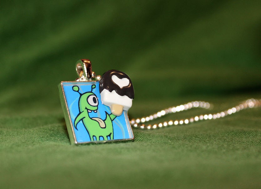 One of a Kind Multi Layer Monster Pendant Necklace