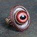 Steampunk Ring - Copper Dragon Eye Ring - Earthfire Studios