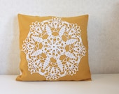 pillow cover 16x16 inches -summer garden collection no.26, yellow