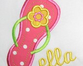 Personalized Flip-Flop shirt or bodysuit- Choose your colors- great for pictures at the beach