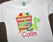 Personalized Sand Pail Beach shirt or bodysuit- Birthday Shirt-boy or girls