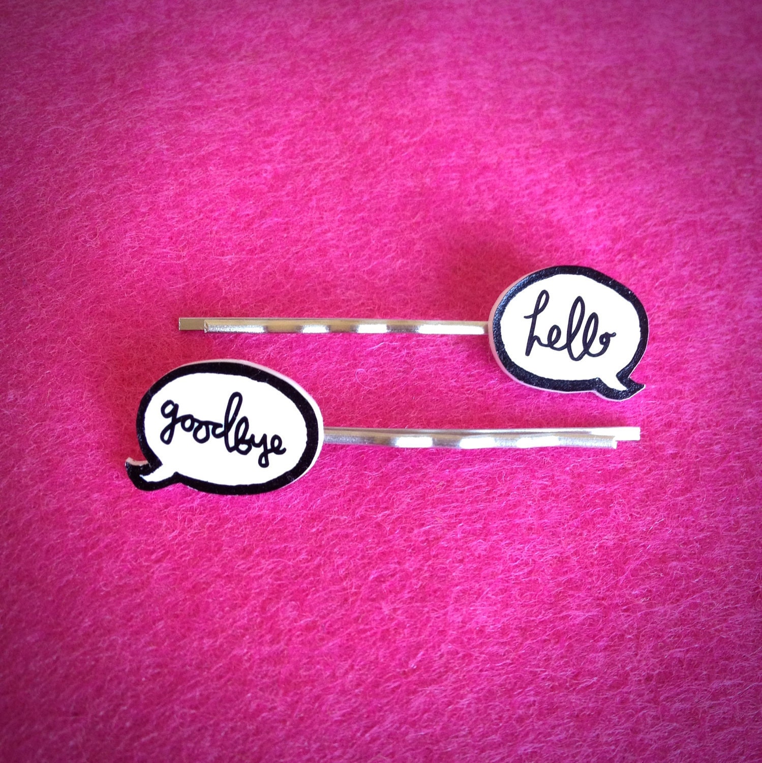 Hello Goodbye ChitChat Hair Bobby Pins