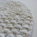 Upcycled White Oval Toothbrush Rug