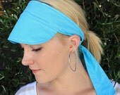 Tie back sun hat - aqua - 1950s style