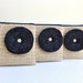 Reserved for Kristen - 3 Tan Woven Clutches / Navy Fabric Flowers