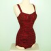 SALE vintage 1950s swimsuit / 50s paisley bathing suit / Jantzen Bombshell Pin up Swimsuit