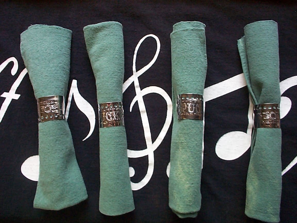 Napkin Rings Repurposed 4 Recycled Harmonica Plates
