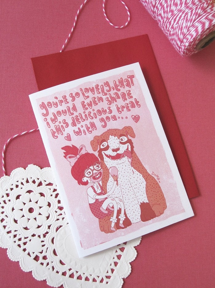 Ice-cream Valentines Day Card