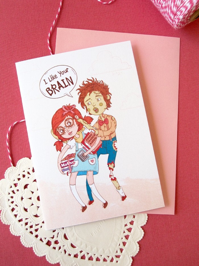 I Like Your Brain Valentines Day Card