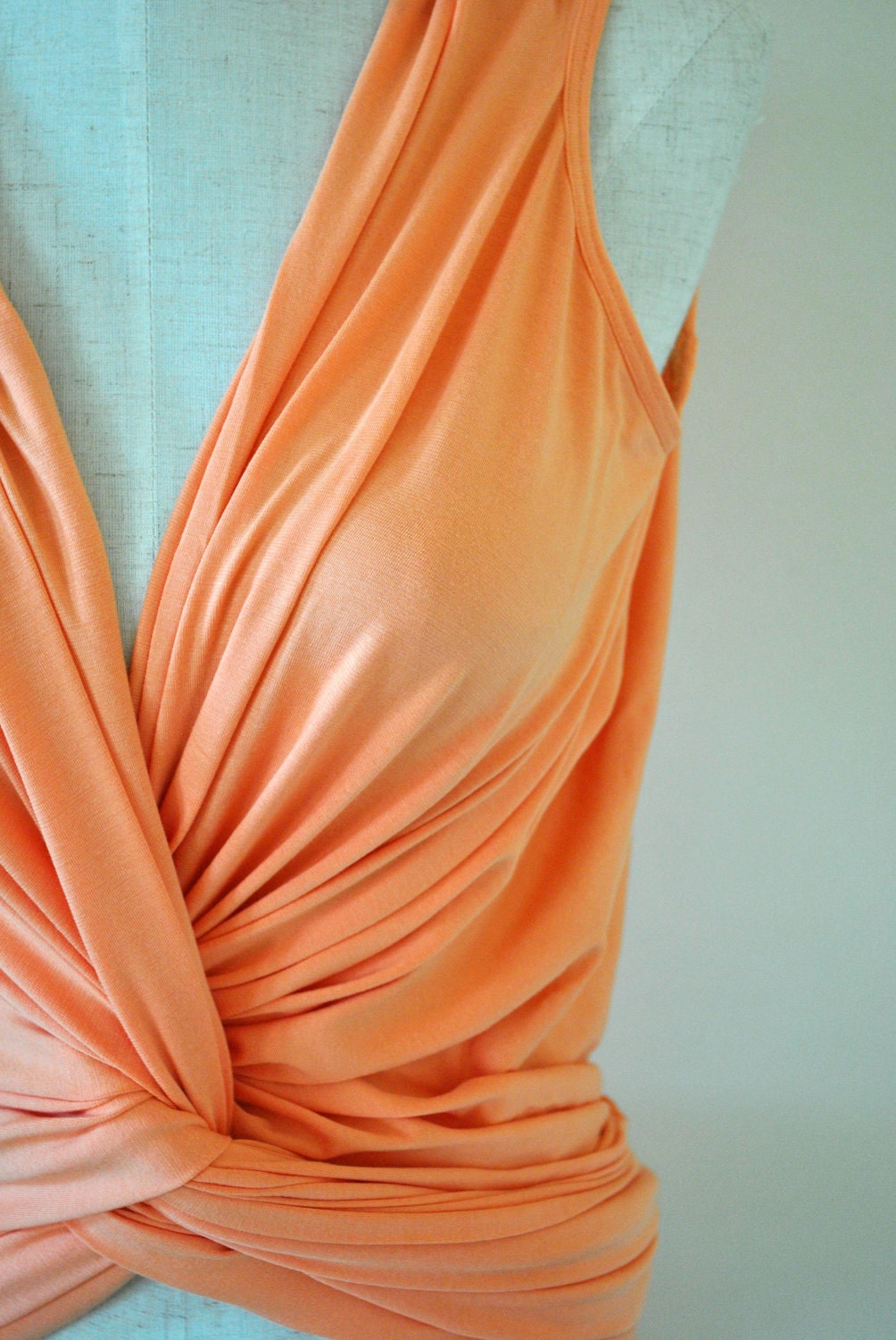 ON SALE Wrap Maternity Cardigan / Versatile wrap Cardigan in Peach Mom to be Coral