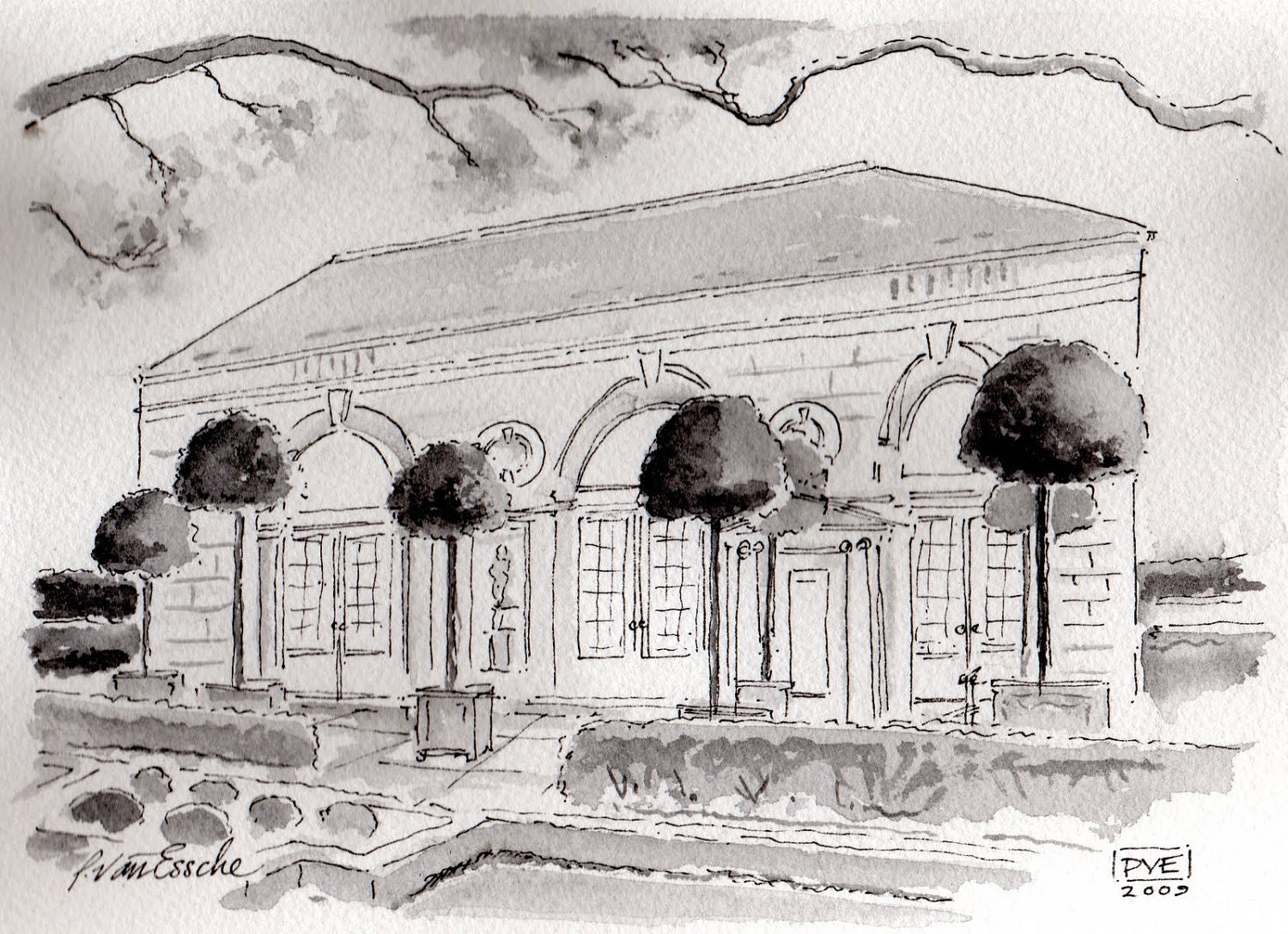 Stately Home Illustration