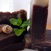 Mint Choc Queen Vic - mint chocolate handmade soap natural plus beautiful postcard