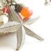 40% Off - White Starfish Necklace, Orange Chalcedony, Mother of Pearl, Antiqued Brass Chain
