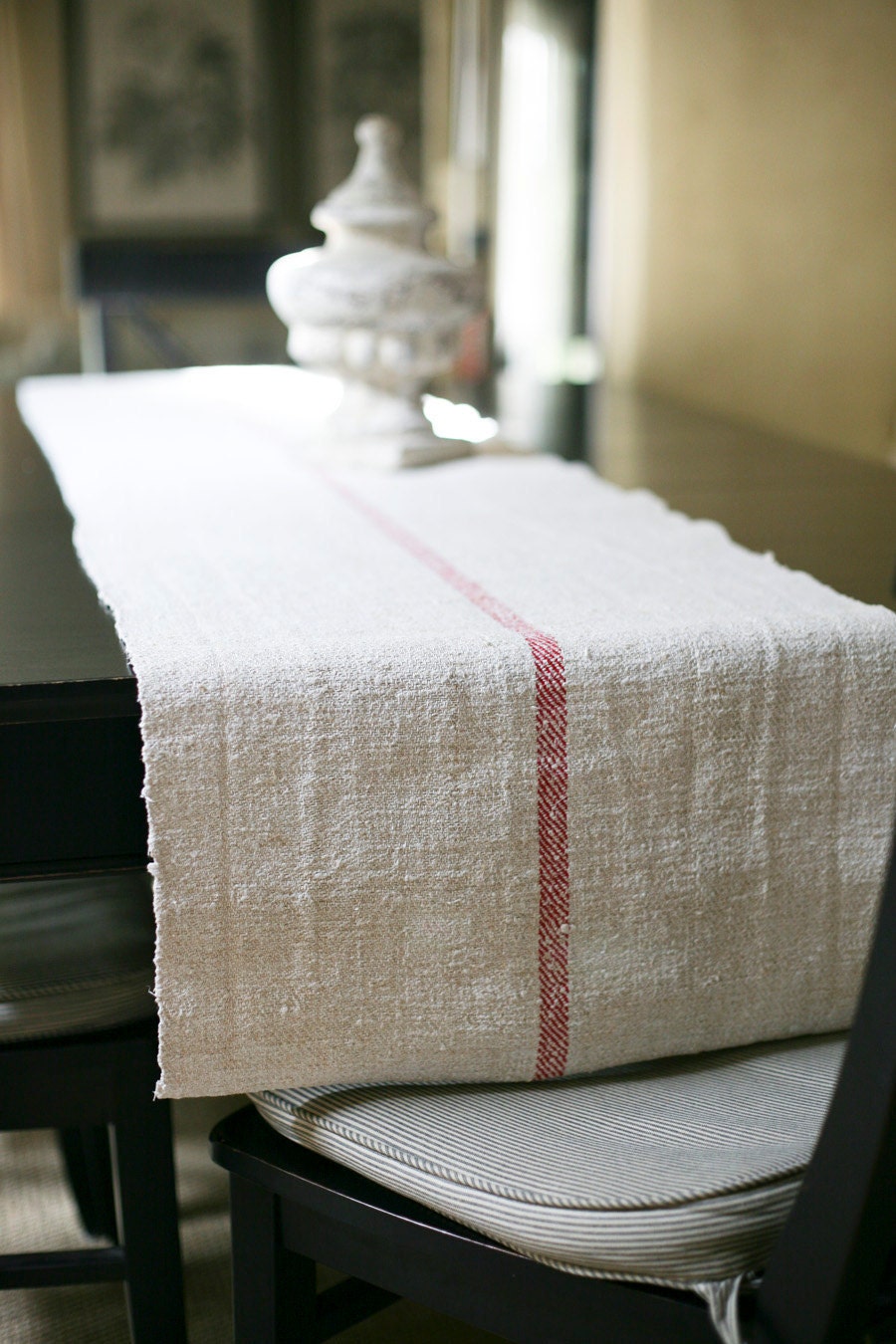 red grain sack table runner (reserved)