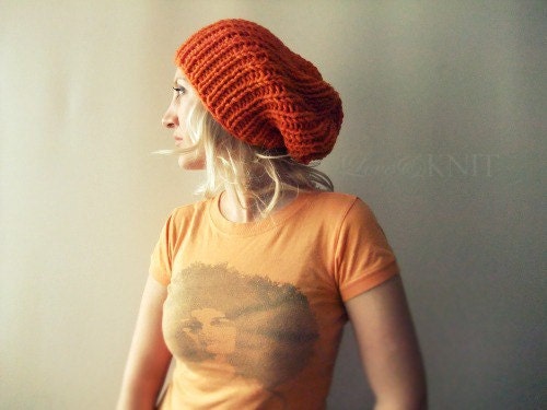 Orange Slouchy Hat