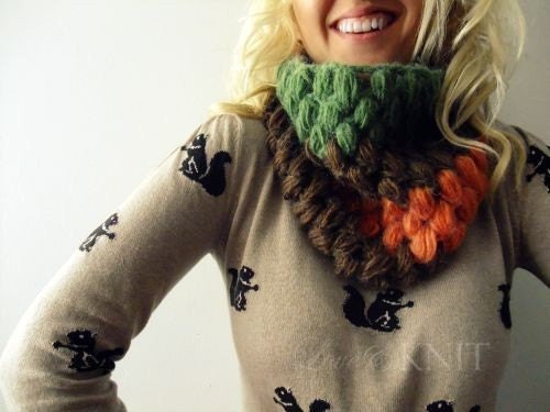 Striped Womens Cowl