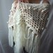 Cashmere Blend Lacey Fishnet Shawl