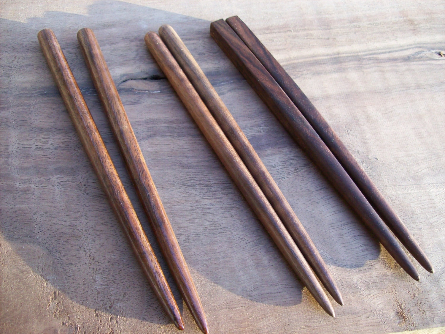 Hair Stick Black Walnut Made in Oregon 6 in.
