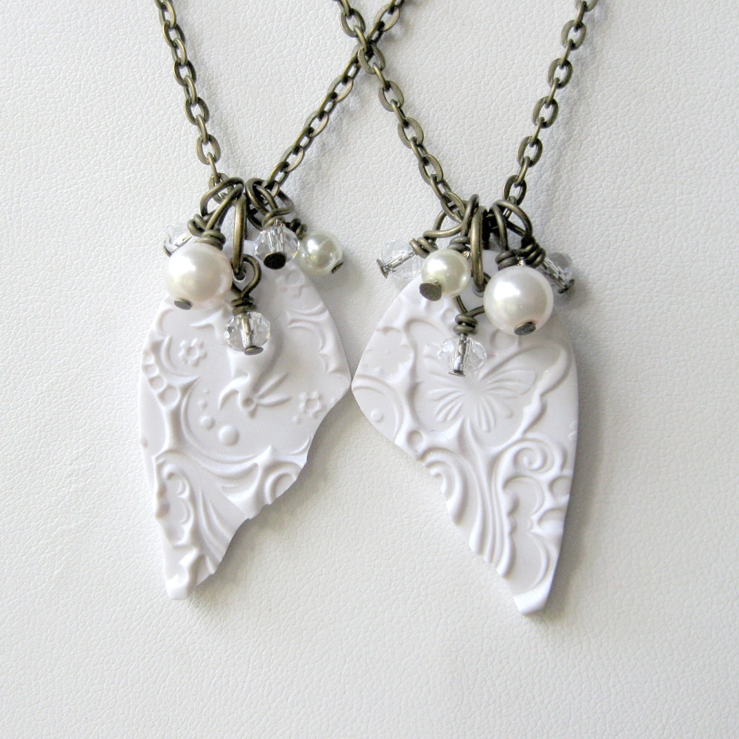 Angel Wings BFF Necklaces Matching Necklace Set for Best Friends
