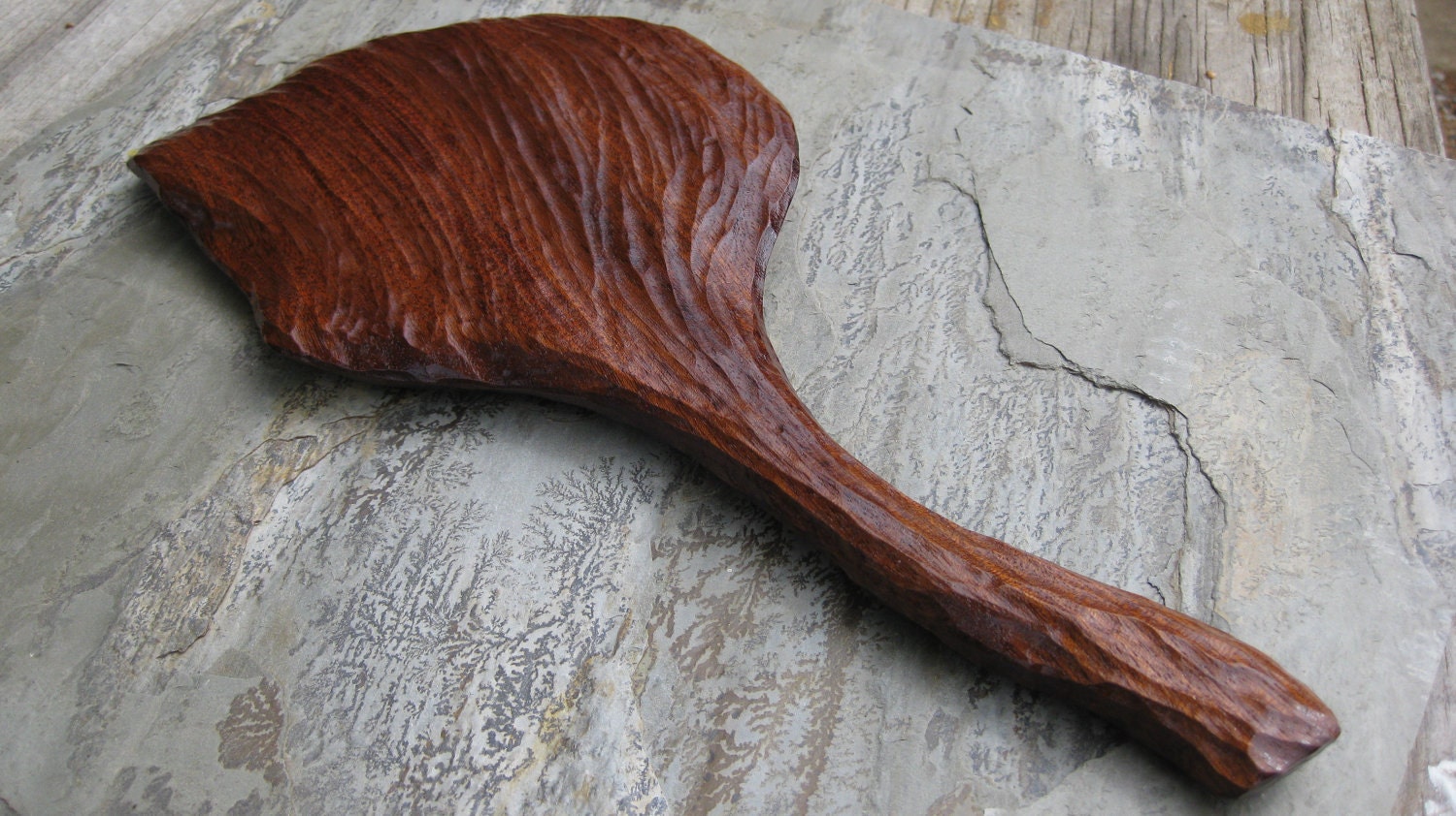 Hand Mirror Sapele Wood One of a Kind  FREE Shipping