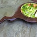 Hand Mirror Rustic Sculpted Purpleheart Wood One of a Kind  FREE Shipping