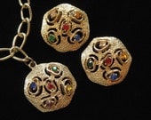 1970's Charm Bracelet Abstract Modern Set