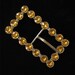 1940's Gold Rhinestone Belt Buckle, Nearly 3 Inches